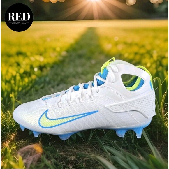 Nike Alpha Huarache 9 Elite Mid NBY LAX SE Lacrosse Cleats FV6149 100 - Men's 8 - Picture 9 of 14